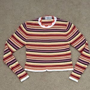 Like new Zara knit cropped long sleeves top